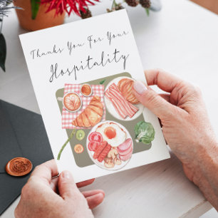 Carte Merci pour votre hospitalité