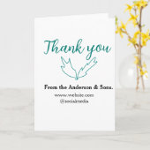 Carte Merci pour votre page de commande nom de société (Fleur jaune)