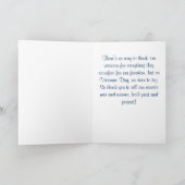 Carte Merci pour votre service (Intérieur)