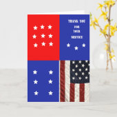 Carte Merci Pour Votre Service Patriotique (Fleur jaune)