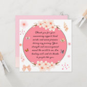 Carte Merci pour votre soutien indéfectible. (Devant/Arrière en situation)