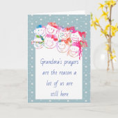 Carte Merci Prayers Grand-mère Citation amusante Inspira (Fleur jaune)