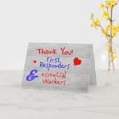 Carte Merci premiers intervenants et travailleurs essent (Fleur jaune)