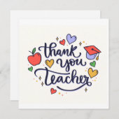 Carte merci professeur (Devant / Derrière)