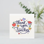 Carte merci professeur (Debout devant)