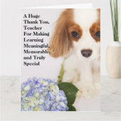 Carte Merci Professeur Cavalier King Charles (Devant)