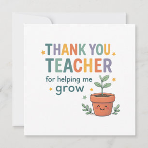 Carte Merci Professeur Croître Appréciation