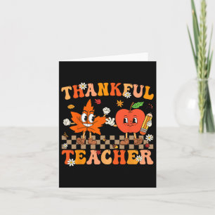 Carte Merci Professeur Retro Super Thanksgiving Fall Wig