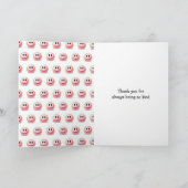 Carte Merci PROFESSEUR SOURIRE AVANT NOËL (Intérieur)