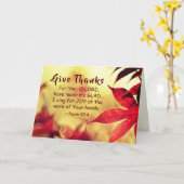 Carte Merci, Psaume 92:4 Bible Verse, Thanksgiving (Fleur jaune)