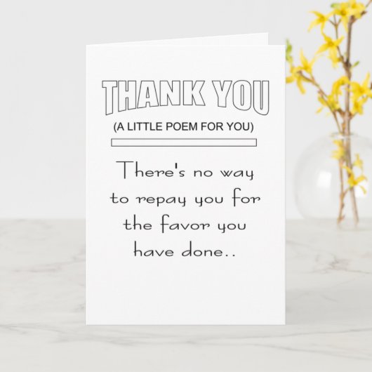 Carte Merci remboursé (Fleur jaune)