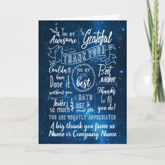 Carte Merci Retraite Espace bleu (Devant)