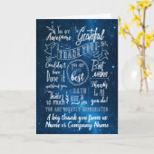 Carte Merci Retraite Espace bleu (Fleur jaune)