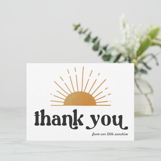 Carte Merci rétro Sunshine (Debout devant)