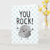 Carte Merci rock drôle kawaii merci soignant (Fleur jaune)