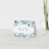 Carte Merci Rose aquarelle (Devant)