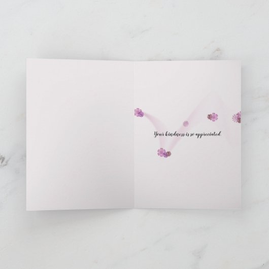 Carte merci rose en main (Intérieur)