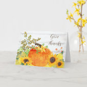 Carte Merci Russe Citrouille et Sunflower Card (Fleur jaune)