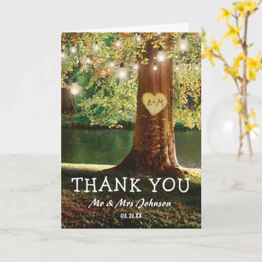 Carte Merci Rustique du lac Mountain (Fleur jaune)