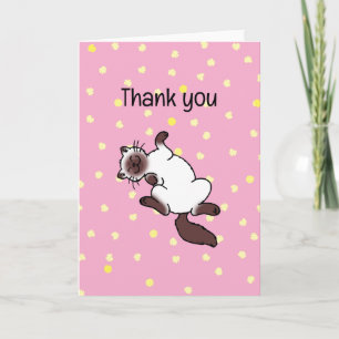 Carte merci (siamese playful cat)