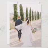 Carte Merci simple Mariage photo (Dos)