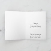 Carte Merci Sincere Belle Chat Écriture Animale (Intérieur)