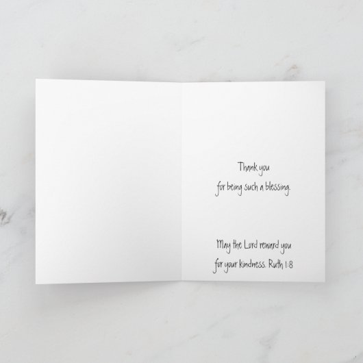 Carte Merci Sincere Belle Chat Écriture Animale (Intérieur)