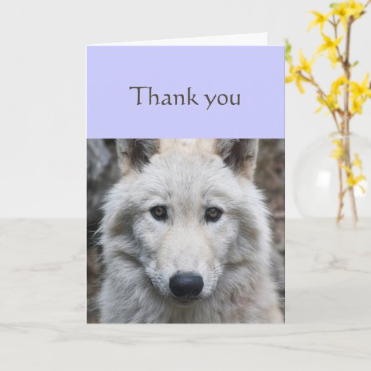 Carte Merci Sincere White Wolf (Fleur jaune)