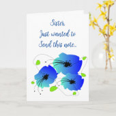 Carte Merci Sœur (Fleur jaune)