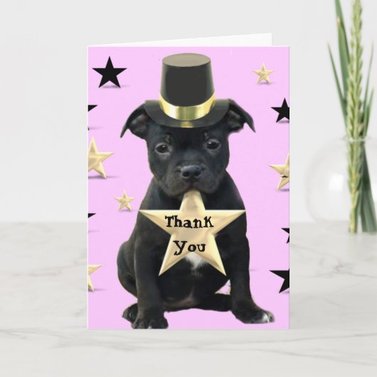 Carte Merci Staffordshire Bull Terrier (Devant)