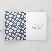 Carte Merci Stick Figure Girl avec marguerites (Intérieur)