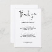 Carte Merci Support artisanal traditionnel (Devant / Derrière)