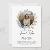 Carte Merci Sympathie Photo Funérailles Bereavement (Devant)