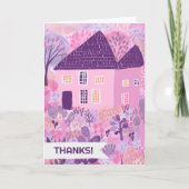 Carte MERCI TELLEMENT Accueil Jardin Aquarelle mignonne (Devant)