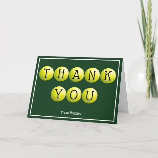 Carte Merci Tennis personnalisé (Devant)