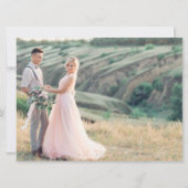 Carte Merci Terracotta Photo Collage Mariage (Dos)