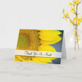 Carte Merci Tournesol Fermer la photo (Fleur jaune)