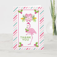 Merci tropical de Noël de Flamant rose rose