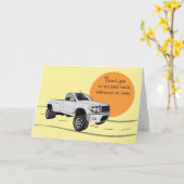 Carte Merci Truck Vendeur Ramasser Camion (Fleur jaune)