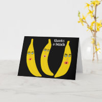 MERCI UN BUNCH Funny Bananes Merci mignonne