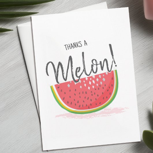 Carte Merci un Melon Pastèque Merci