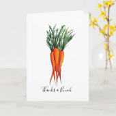 Carte Merci un paquet de carottes Orange Vegetable (Fleur jaune)