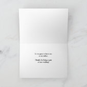Carte Merci Usher Cravate rouge et Mariage Tuxedo noir (Intérieur)