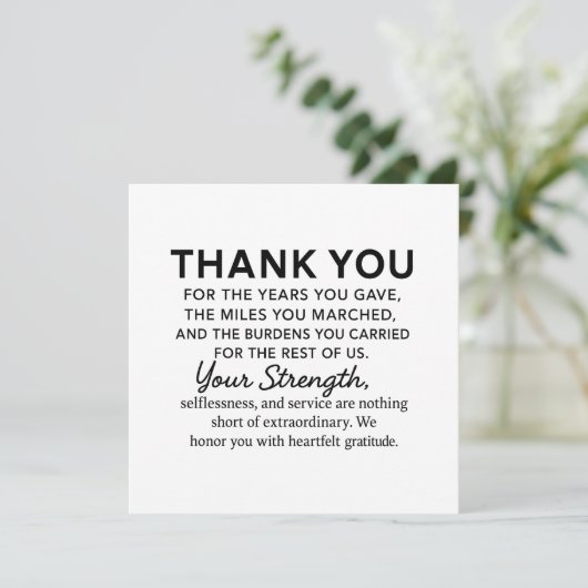 Carte Merci vétéran (Debout devant)