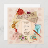 Carte Merci vintage (Devant / Derrière)