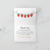 Carte Merci vintage aux fraises (Intérieur)