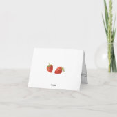 Carte Merci vintage aux fraises (Dos)