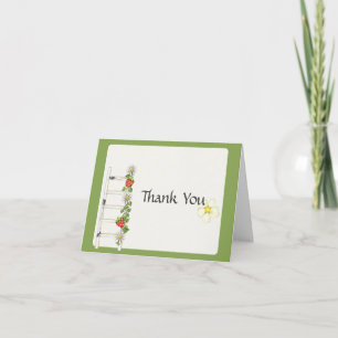 Carte Merci vintage aux fraises
