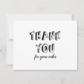 Carte Merci vintage Pour Commandes (Devant)