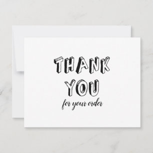 Carte Merci vintage Pour Commandes